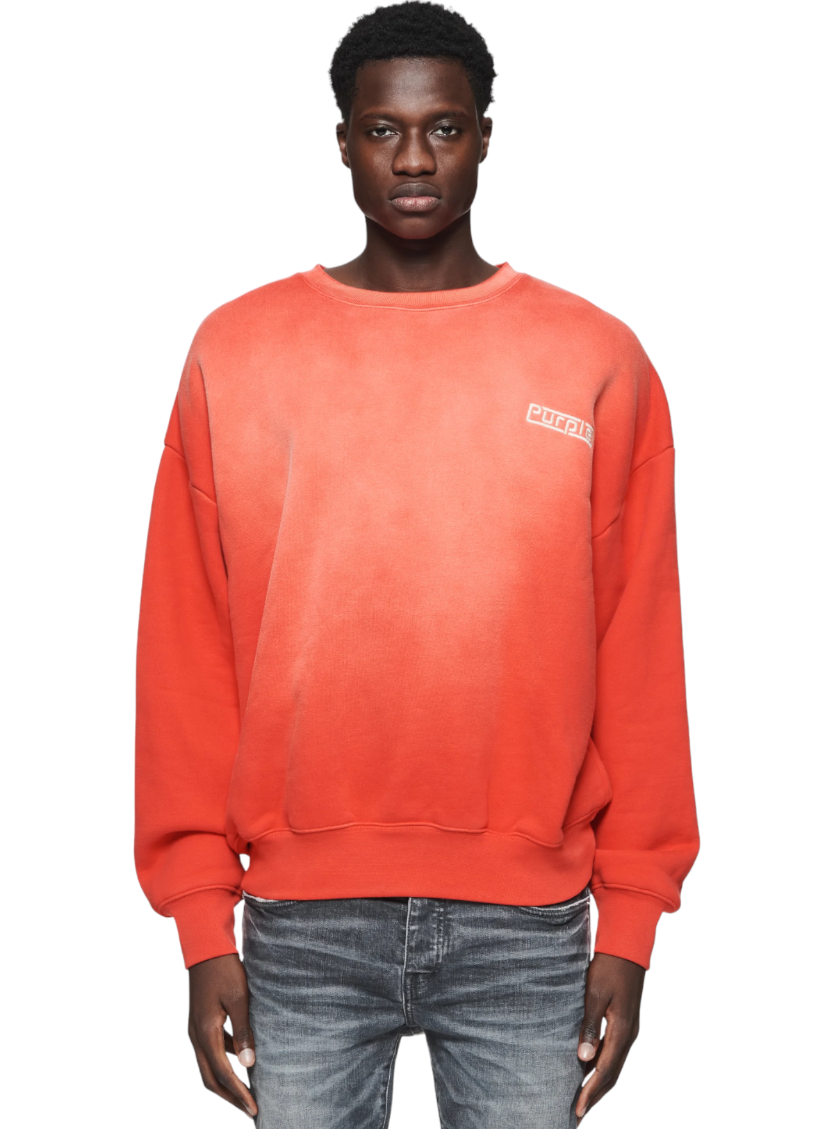 Purple-Brand Crewneck - Plate - Red - P402-HFRP124