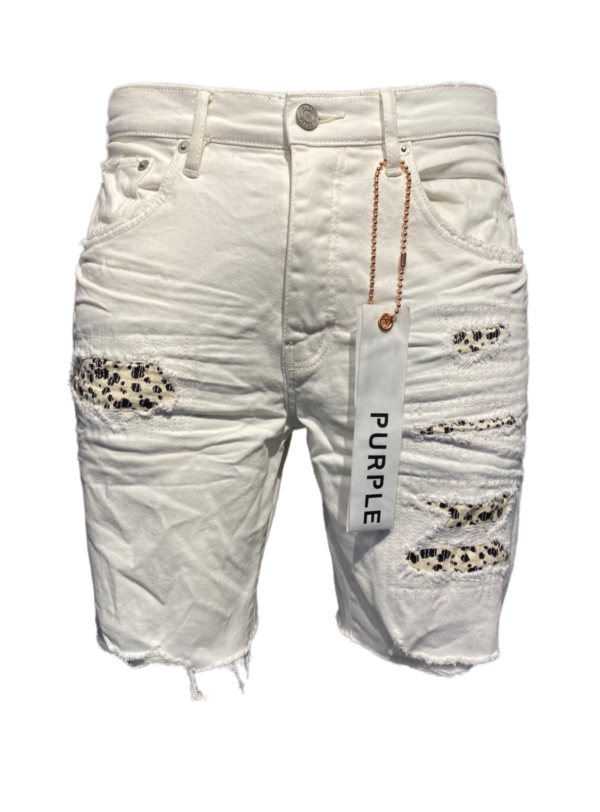 Purple-Brand Shorts - White Cheetah Repair - P020