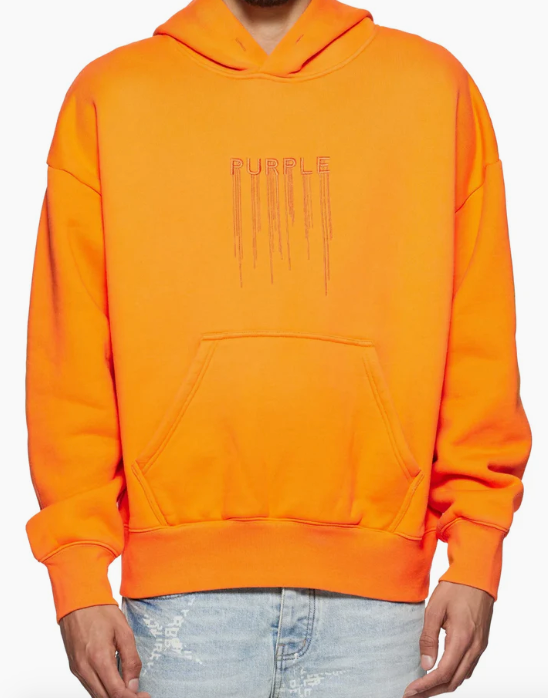 Purple-Brand HOODIE - HWT FLEECE PO HOODY - P401-HOTD125 - ORANGE