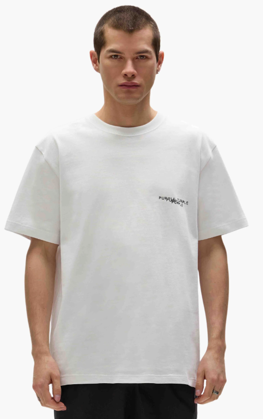 Purple-Brand T-Shirt - HWT Jersey SS Tee - White - P117-HWSW225