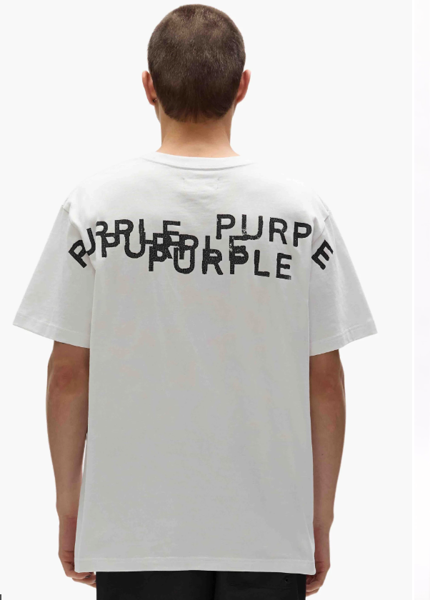 Purple-Brand T-Shirt - HWT Jersey SS Tee - White - P117-HWSW225