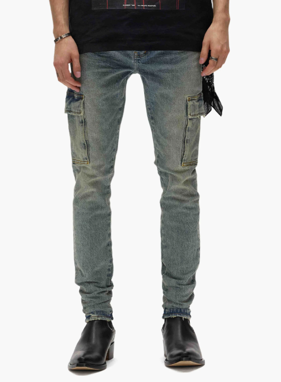 Purple-Brand Jeans - Skinny Cargo Pumice - Light Indigo - P001-SCPL225