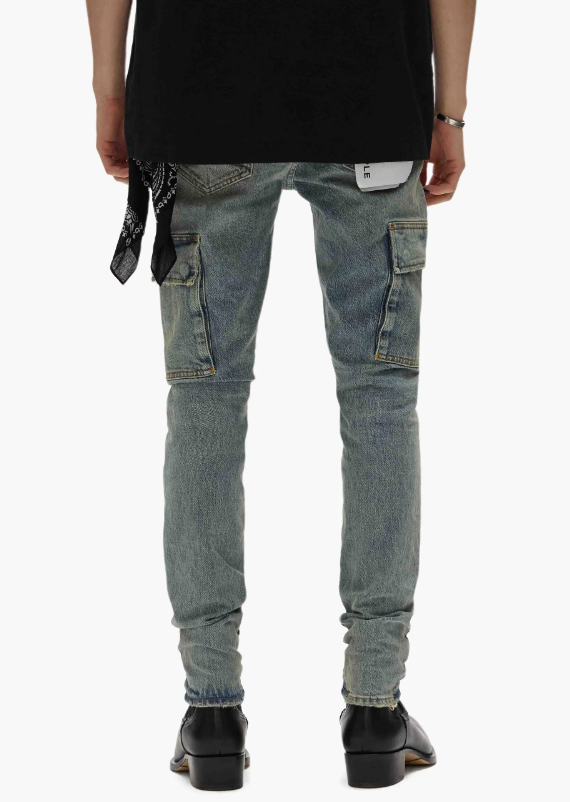 Purple-Brand Jeans - Skinny Cargo Pumice - Light Indigo - P001-SCPL225