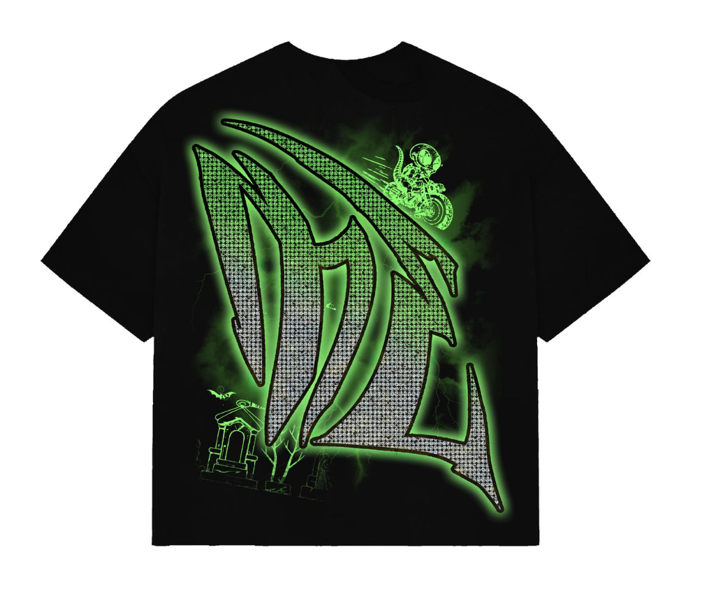 Mixed Emotion T-Shirt - Goblin Rhiestone Tee - Black