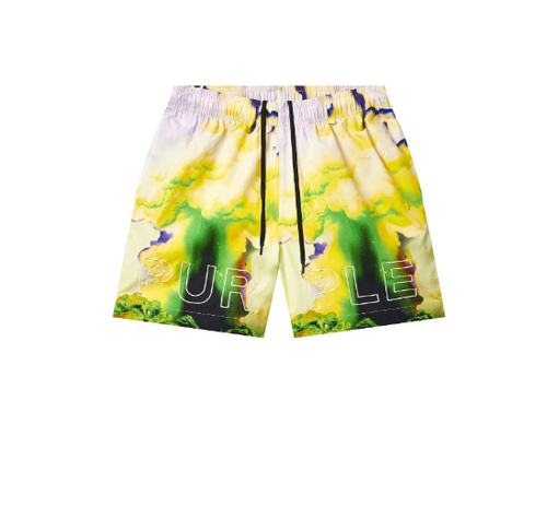 Purple-Brand - Shorts - Force Majeure - Yellow\Green - P504-PMFM