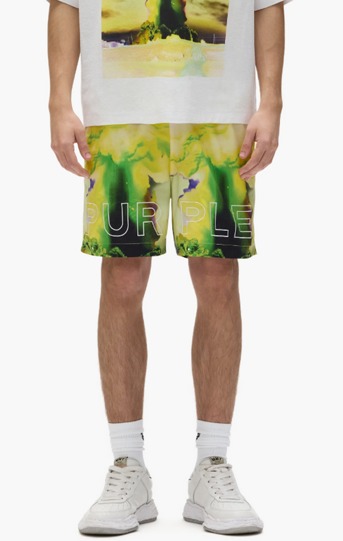 Purple-Brand - Shorts - Force Majeure - Yellow\Green - P504-PMFM