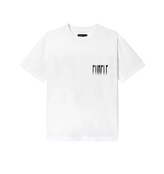 Purple-Brand - T-Shirt - Blurred - White - P104-TBWB