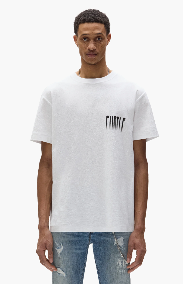 Purple-Brand - T-Shirt - Blurred - White - P104-TBWB
