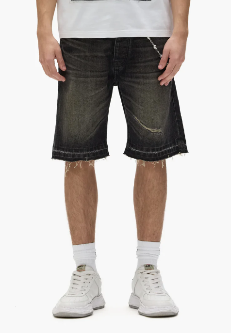 Purple-Brand - Shorts - Worn Vintage - Black - P059-SWVB325