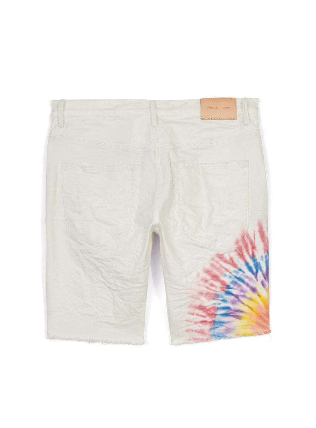 Purple-Brand Shorts - Multicolour Tie Dye White - P020