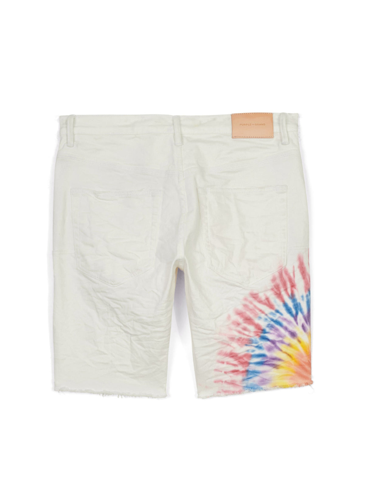 Purple-Brand Shorts - Multicolour Tie Dye White - P020