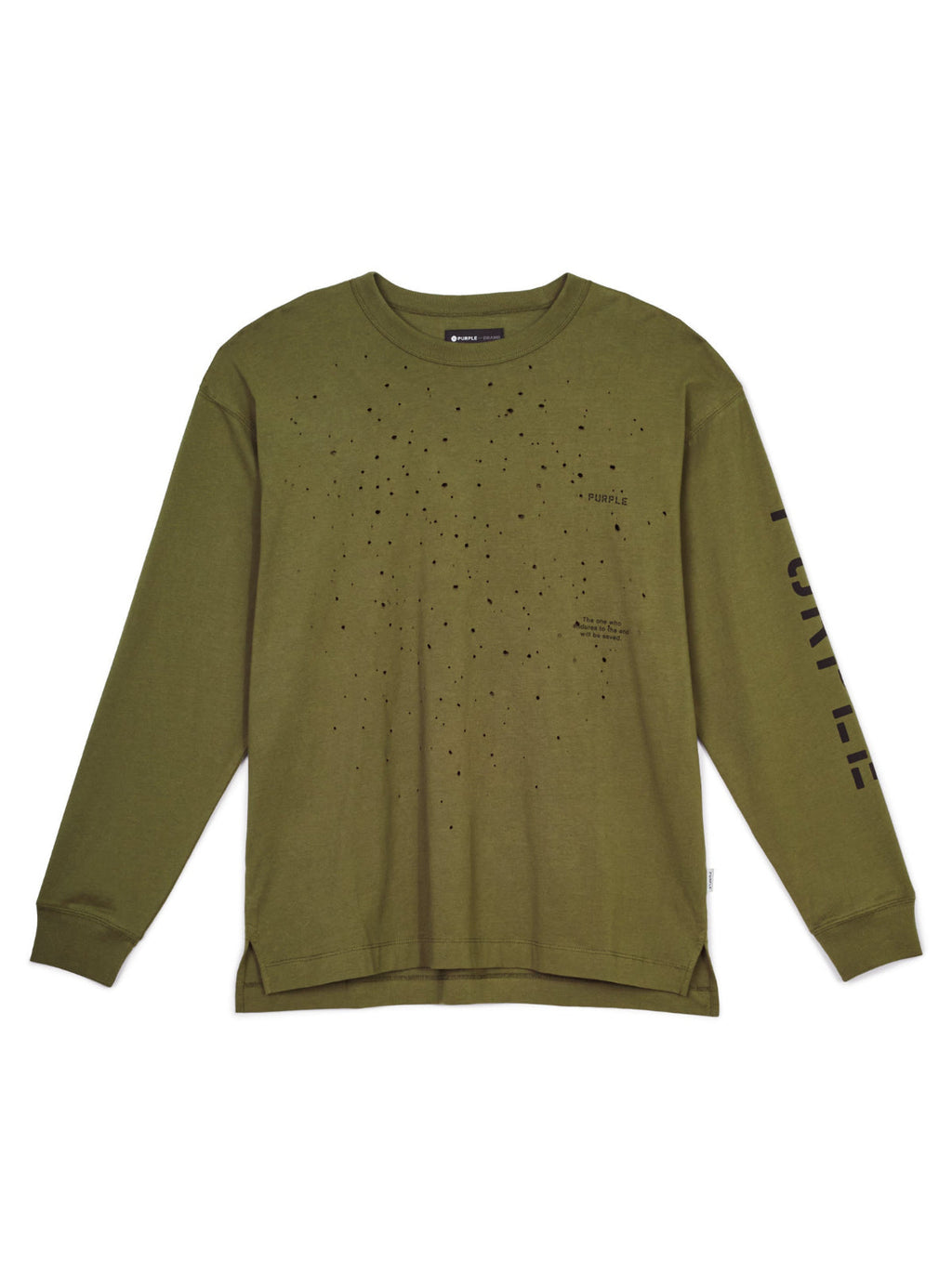 Purple-Brand Long Sleeve Shirt - Military Birds - P204