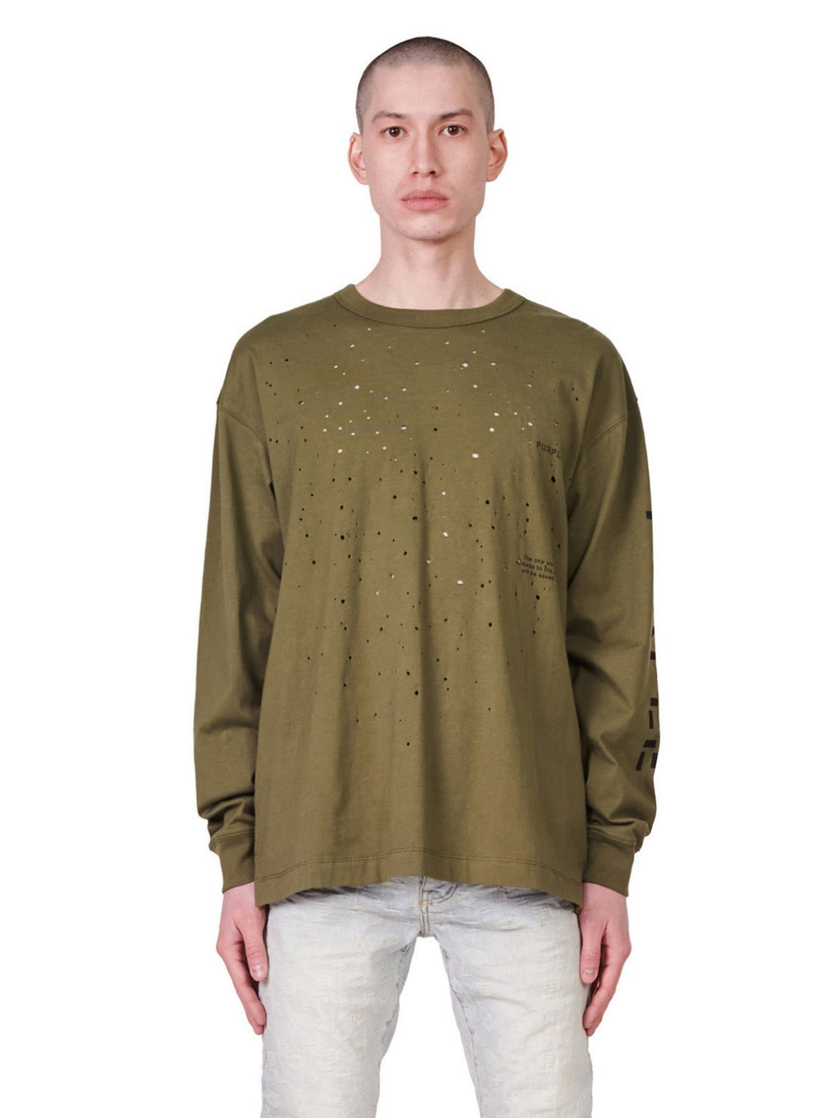 Purple-Brand Long Sleeve Shirt - Military Birds - P204