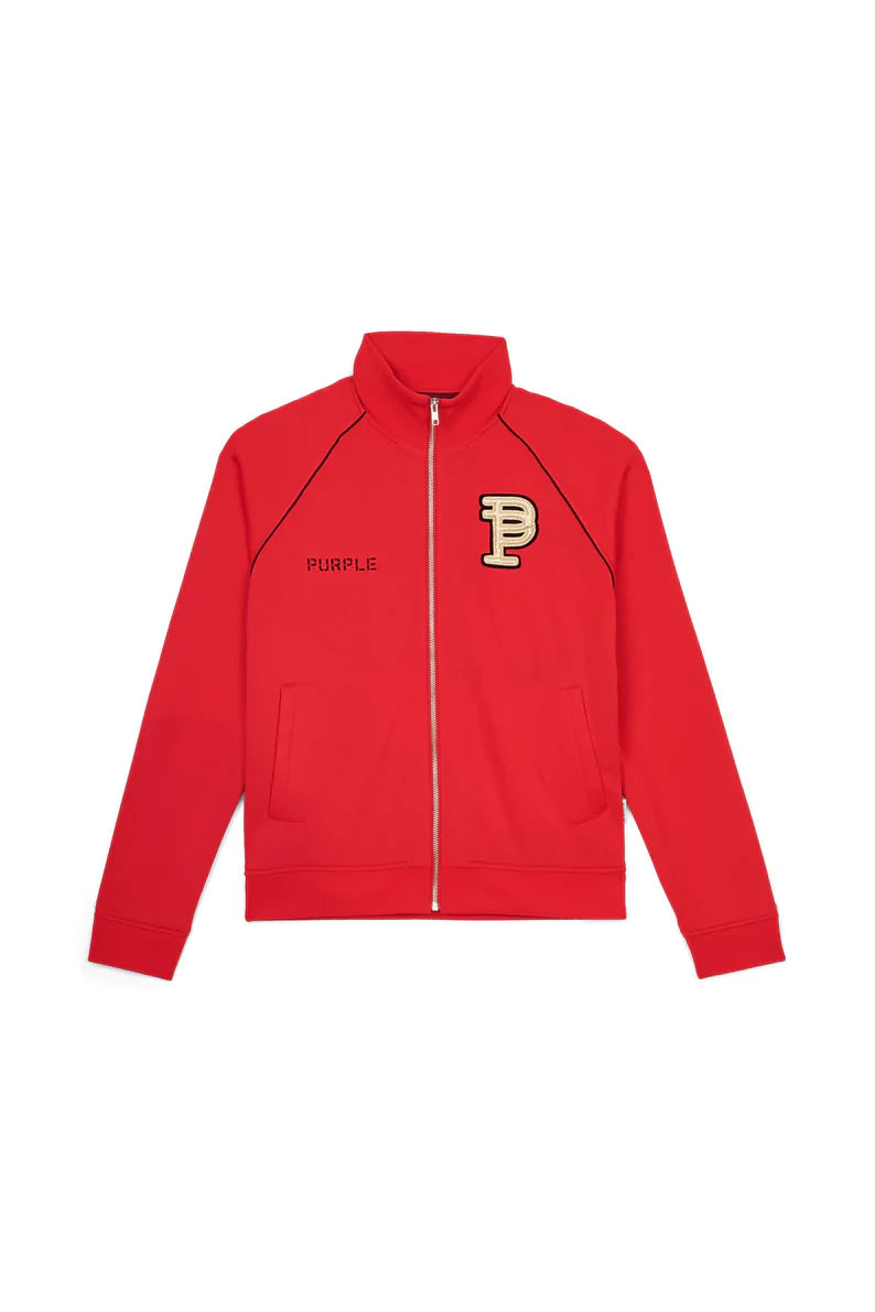Purple-Brand Track Jacket - Track - Red  - P414-RRBT222