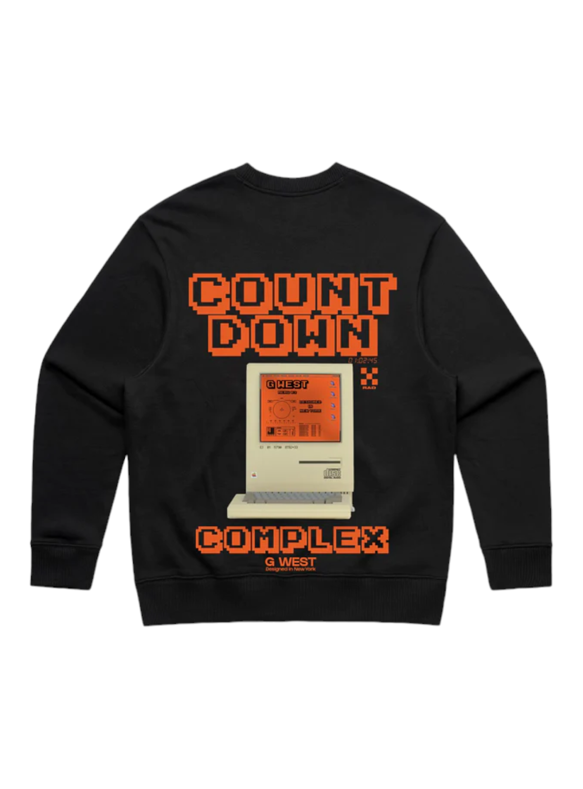 G West Crewneck - Retro PC - Black - GWPLCRW5016